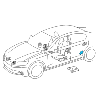 OEM 2015 Lexus GS450h Sensor, Side Air Bag Diagram - 89831-30050