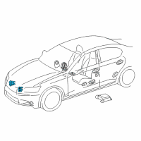 OEM Lexus GS200t Sensor, Air Bag, Front Diagram - 89173-59286