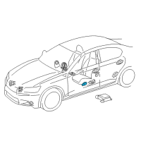 OEM 2018 Lexus GS450h Sensor, Side Air Bag Diagram - 89831-52040