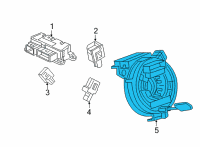 OEM 2016 Chevrolet Cruze Clock Spring Diagram - 39136242