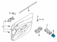 OEM 2021 Hyundai Elantra Switch Assembly-Mirror Rem Cont Diagram - 93530-AA000-4X