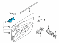 OEM 2021 Hyundai Elantra Handle Assembly-Door Inside, LH Diagram - 82610-AA000-LM5