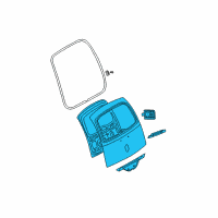 OEM 2005 Chrysler PT Cruiser LIFTGATE Diagram - 5015483AD