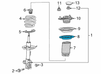 OEM 2019 Lexus ES350 Coil Spring Seat Diagram - 4815733090