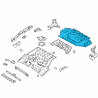 OEM 1997 Infiniti QX4 Rear Floor Pan Diagram - 74514-0W731