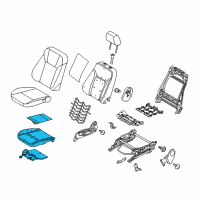 OEM Ford Fiesta Seat Cushion Pad Diagram - D2BZ-54632A22-E