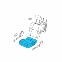 OEM 2009 Nissan Pathfinder Cushion Assy-Front Seat Diagram - 87300-ZS40C