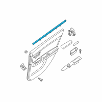 OEM 2010 Nissan Sentra Seal Assy-Rear Door Inside, RH Diagram - 82834-ET000