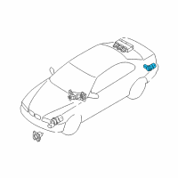 OEM 2008 BMW Alpina B7 Painted Ultrasonic Transducer Diagram - 66-20-2-184-264