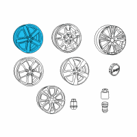 OEM Jeep Grand Cherokee Wheel-Aluminum Diagram - 1HQ21SZ0AD