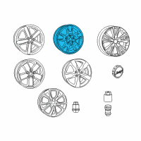 OEM 2012 Jeep Grand Cherokee Wheel-Aluminum Diagram - 1HX64GSAAC