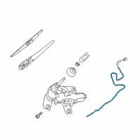 OEM 2020 Infiniti QX50 Tube Assy-Back Window Washer Diagram - 28975-5NA0A