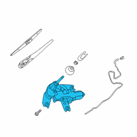 OEM 2020 Nissan Murano Motor Assy-Rear Window Wiper Diagram - 28710-5AA0A