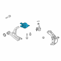 OEM 2017 Honda Civic Bracket, Front Compliance Diagram - 51395-TBF-A00