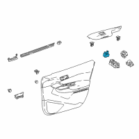 OEM 2019 Toyota C-HR Mirror Switch Diagram - 84872-F4010