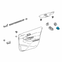 OEM 2021 Toyota C-HR Window Switch Diagram - 84040-02160