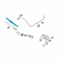 OEM 2010 Hyundai Tucson Blade Assembly-Wiper, Rear Diagram - 1HH09-AK012-R