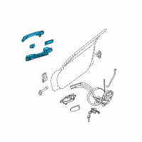 OEM 2012 Nissan Altima Front Outside Door Handle Assembly, Left Diagram - 80607-ZX30D