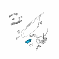 OEM 2011 Nissan Altima Interior Door Handle Assembly, Left Diagram - 80671-JA00B