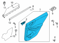 OEM Hyundai PANEL ASSY-REAR DOOR TRIM, LH Diagram - 83305-GI010-YGU