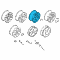 OEM Lincoln Continental Wheel, Alloy Diagram - GD9Z-1007-G