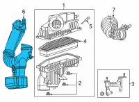 OEM 2022 Jeep Cherokee Clean Air Duct Diagram - 68292847AB