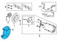 OEM 2022 Acura MDX Splash Guard, Rear Right Diagram - 43253-TYA-A00