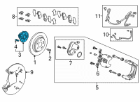 OEM 2022 Acura MDX Bearing Assembly, Hub Unit Diagram - 44200-TYA-A01