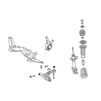 OEM 2009 Toyota Venza Link Rod Nut Diagram - 90080-17221