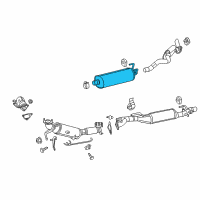 OEM 2015 Ram 1500 Exhaust Muffler Diagram - 68185061AA