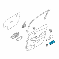 OEM 2017 Nissan Leaf Switch Assy-Power Window, Assist Diagram - 25411-1KA5A