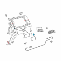 OEM Toyota Fuel Door Spring Diagram - 77366-60010