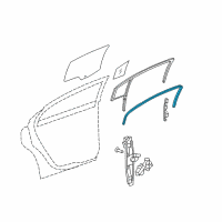 OEM 2011 Chevrolet Malibu Glass Weatherstrip Diagram - 20856459