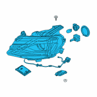 OEM 2016 Chevrolet Camaro Composite Headlamp Diagram - 84364823