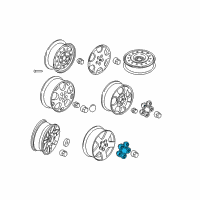 OEM 2004 Saturn Vue Center Cap Diagram - 9595194