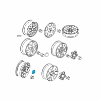 OEM Saturn Vue Cap Asm-Hub (W/Emblem) *Mill Bright Diagram - 9596510