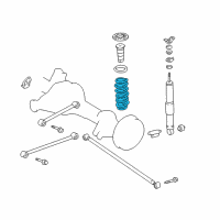 OEM 2001 Lexus LX470 Spring, Coil, Rear Diagram - 48231-6A740