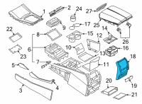 OEM 2022 BMW X7 COVER CENTRE CONSOLE, REAR Diagram - 51-16-9-399-875