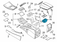 OEM 2020 BMW X6 Thermoelectric Cup Holder Ce Diagram - 51-16-6-827-173