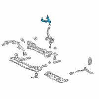 OEM 2003 Acura RL Arm Assembly, Right Front (Upper) Diagram - 51450-SZ3-901