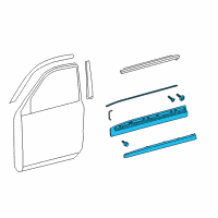 OEM 2015 Toyota Land Cruiser Body Side Molding Diagram - 75071-60120-J0