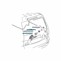 OEM Lexus GX470 Rear Wiper Blade Assembly Diagram - 85242-60090