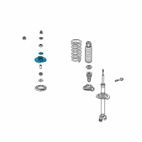 OEM 2013 Honda Crosstour Base, Rear Shock Absorber Mounting Diagram - 52675-SEP-A02