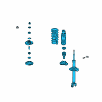 OEM 2009 Acura TL Shock Absorber Assembly, Right Rear Diagram - 52610-TK4-A03