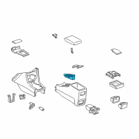 OEM 2000 Toyota Camry Cup Holder Diagram - 58837-AA011-B0