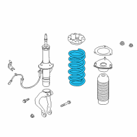 OEM 2021 Infiniti Q60 Front Spring Diagram - 54010-5CH0C