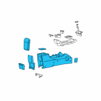 OEM 2005 Mercury Mariner Console Assembly Diagram - 5L8Z-78045A36-AAA