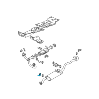 OEM Chevrolet S10 Exhaust Bracket Diagram - 15983997