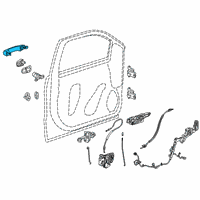 OEM 2021 Chevrolet Silverado 3500 HD Handle, Outside Diagram - 13526759