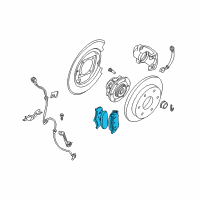 OEM 2007 Infiniti QX56 Rear Disc Brake Pad Kit Diagram - D4060-9FE0A